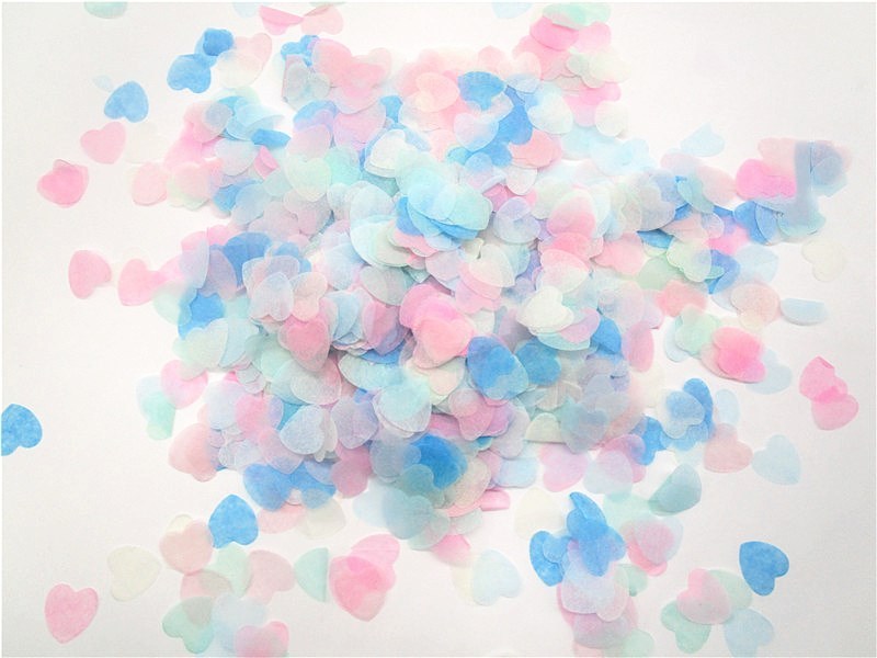 Vibrant Heart Confetti Toss – A Joyful Celebration of Love