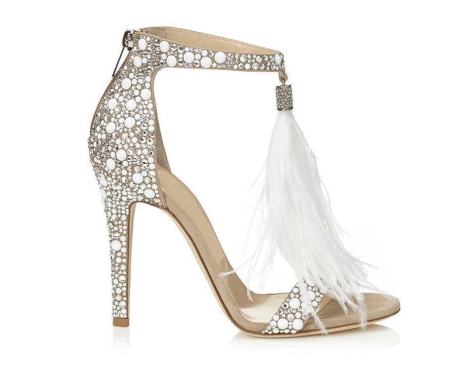 Luxe Crystal & Feather Bridal Shoes – Elegance in Every Step