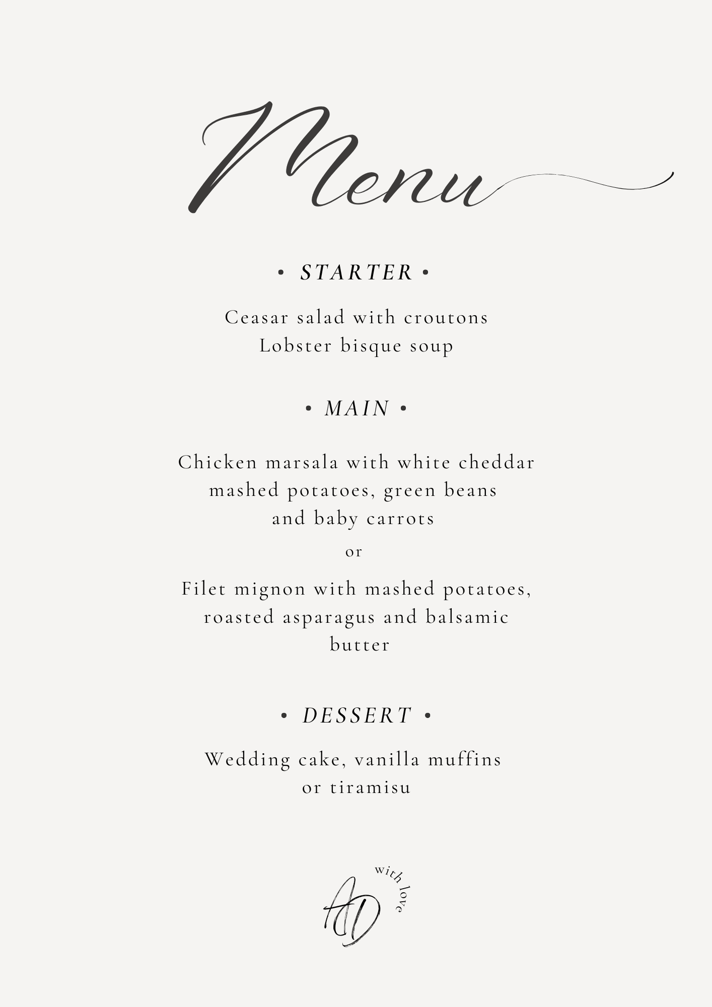 Personalized Wedding Dinner Options by The Big Day P.A. - The Big Day P.A