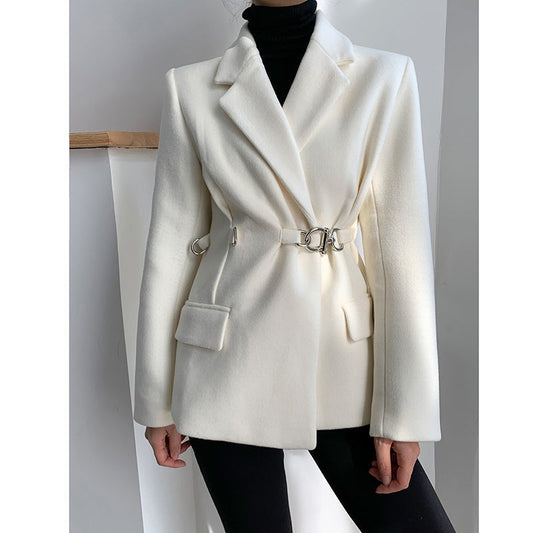 White Woolen Blazer