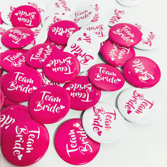 Wedding Party Bride & Team Bride Badges