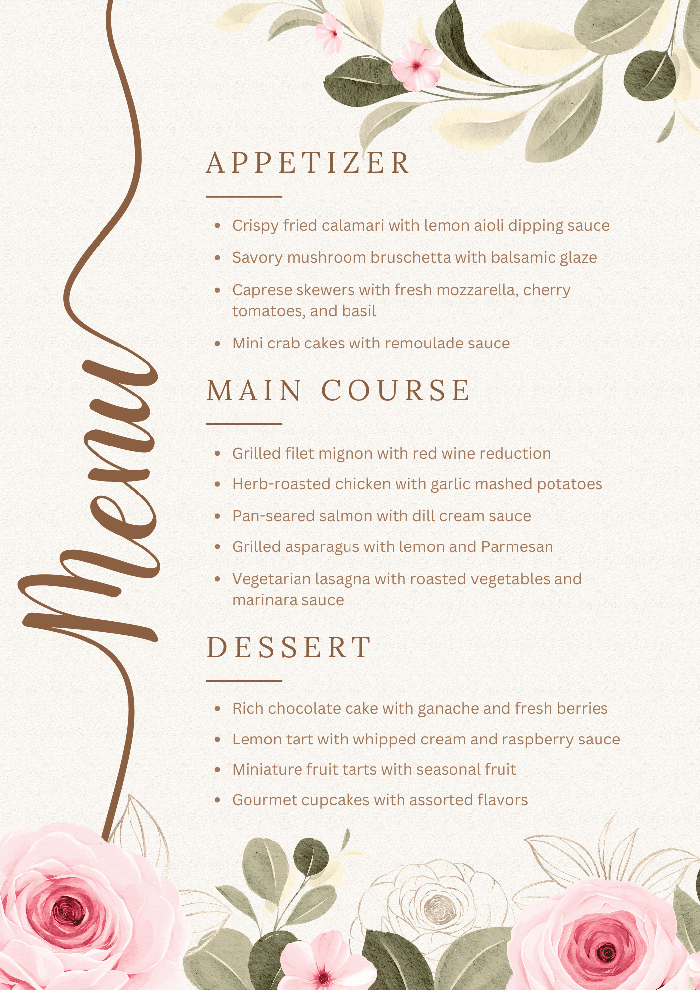 Personalized Wedding Dinner Options by The Big Day P.A. - The Big Day P.A 