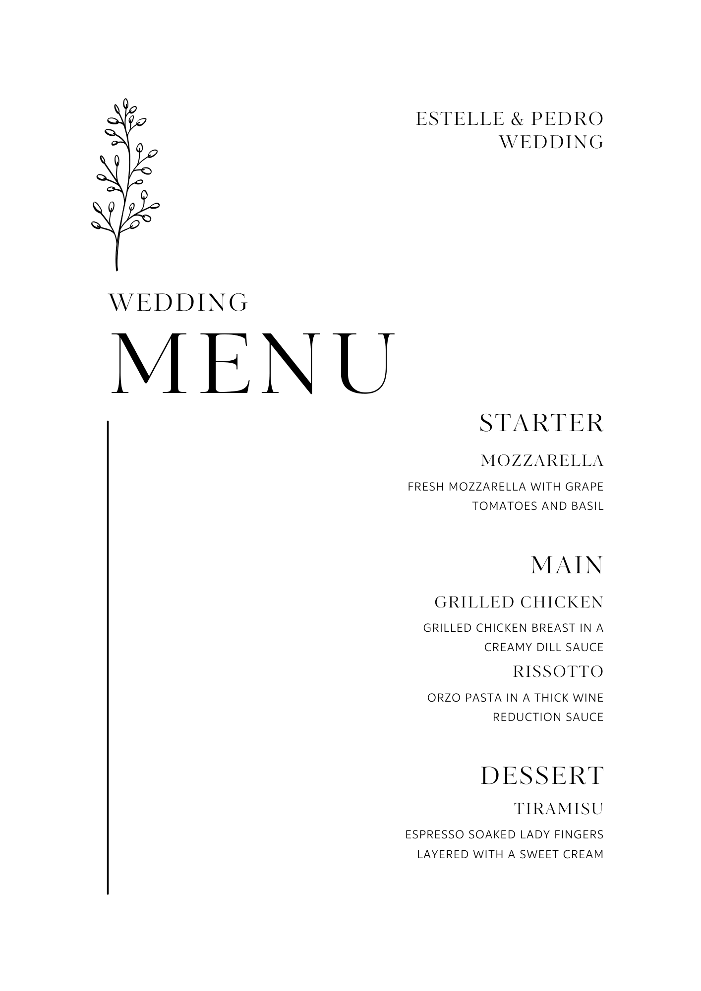 Personalized Wedding Dinner Options by The Big Day P.A. - The Big Day P.A 