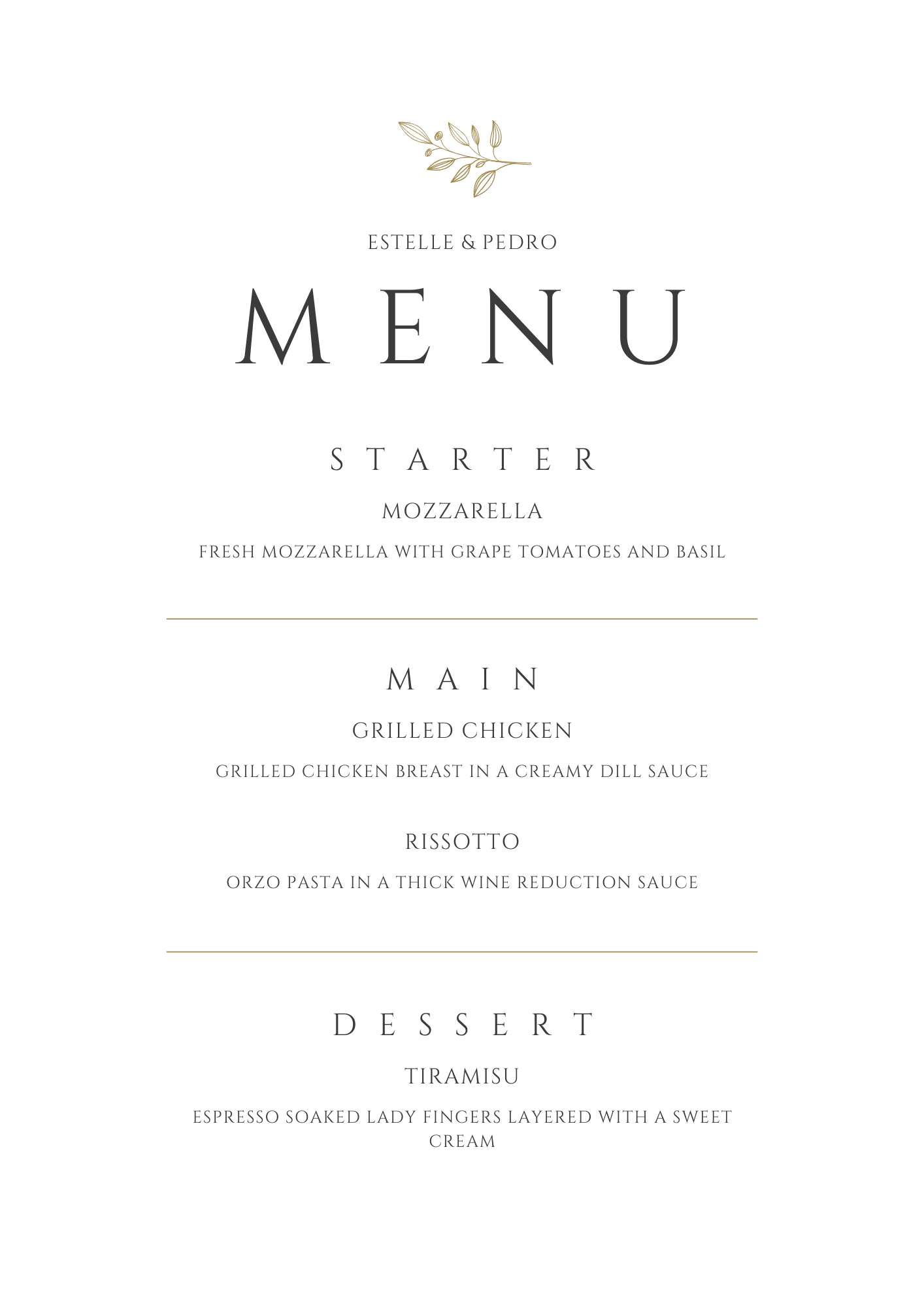 Personalized Wedding Dinner Options by The Big Day P.A. - The Big Day P.A 